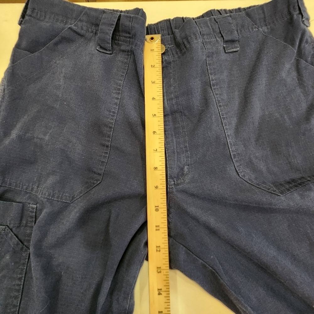 Carhartt Ripstop Cargo Scrub Pants Blue Men’s Size L Work Utility Drawstring - Picture 10 of 14